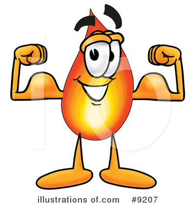 Royalty-Free (RF) Flame Clipart Illustration by Mascot Junction - Stock Sample #9207