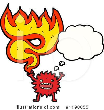 Royalty-Free (RF) Flame Monster Clipart Illustration by lineartestpilot - Stock Sample #1198055