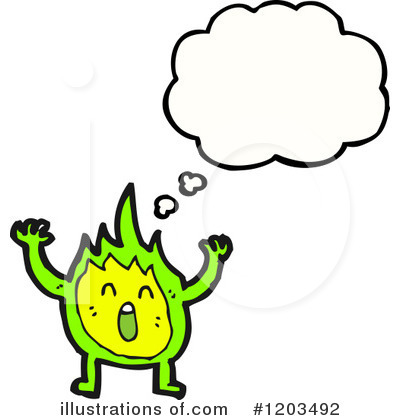 Royalty-Free (RF) Flame Monster Clipart Illustration by lineartestpilot - Stock Sample #1203492