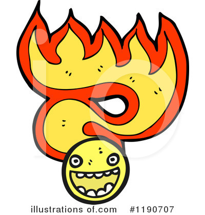 Flaming Face Clipart #1190707 by lineartestpilot