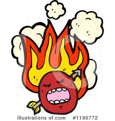 Flaming Face Clipart #1190772 by lineartestpilot