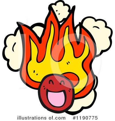 Flaming Face Clipart #1190775 by lineartestpilot
