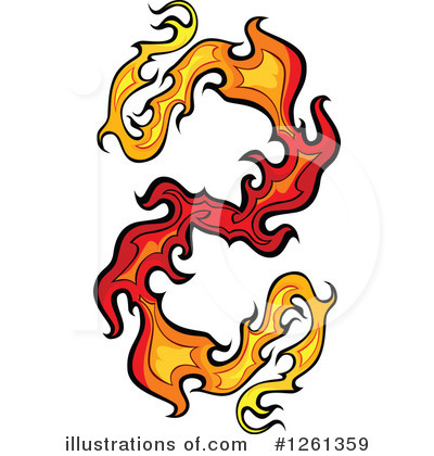 Royalty-Free (RF) Flames Clipart Illustration by Chromaco - Stock Sample #1261359