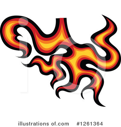 Royalty-Free (RF) Flames Clipart Illustration by Chromaco - Stock Sample #1261364