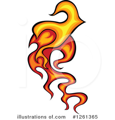Royalty-Free (RF) Flames Clipart Illustration by Chromaco - Stock Sample #1261365