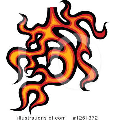 Royalty-Free (RF) Flames Clipart Illustration by Chromaco - Stock Sample #1261372