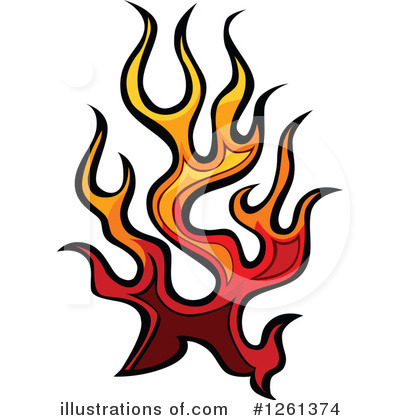 Royalty-Free (RF) Flames Clipart Illustration by Chromaco - Stock Sample #1261374