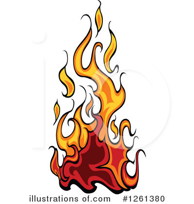 Royalty-Free (RF) Flames Clipart Illustration by Chromaco - Stock Sample #1261380