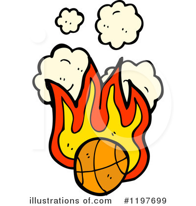 Royalty-Free (RF) Flaming Basketball Clipart Illustration by lineartestpilot - Stock Sample #1197699