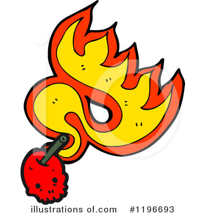 Flaming Cherry Design Clipart #1196693 by lineartestpilot