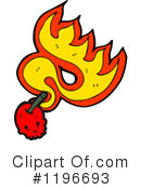 Flaming Cherry Design Clipart #1196693 by lineartestpilot