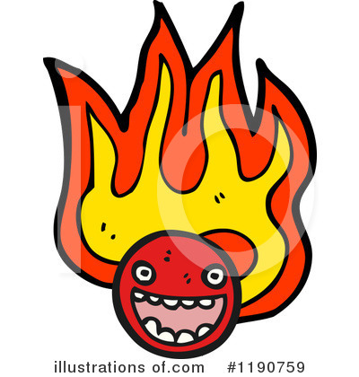 Royalty-Free (RF) Flaming Face Clipart Illustration by lineartestpilot - Stock Sample #1190759
