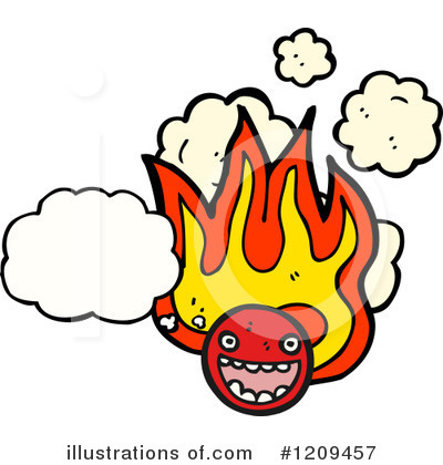 Flaming Face Clipart #1209457 by lineartestpilot