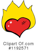 Flaming Heart Clipart #1192571 by lineartestpilot