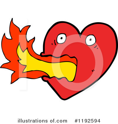 Flaming Heart Clipart #1192594 by lineartestpilot