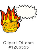 Flaming Jack-O-Lantern Clipart #1206555 by lineartestpilot