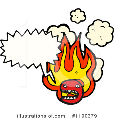Royalty-Free (RF) Flaming Monster Clipart Illustration by lineartestpilot - Stock Sample #1190379
