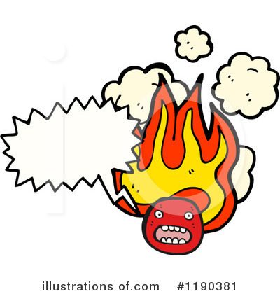 Royalty-Free (RF) Flaming Monster Clipart Illustration by lineartestpilot - Stock Sample #1190381