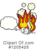 Flaming Skull Clipart #1205426 by lineartestpilot