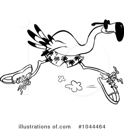 Flamingos Clipart #1044464 by toonaday