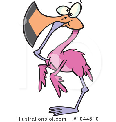 Royalty-Free (RF) Flamingo Clipart Illustration by toonaday - Stock Sample #1044510