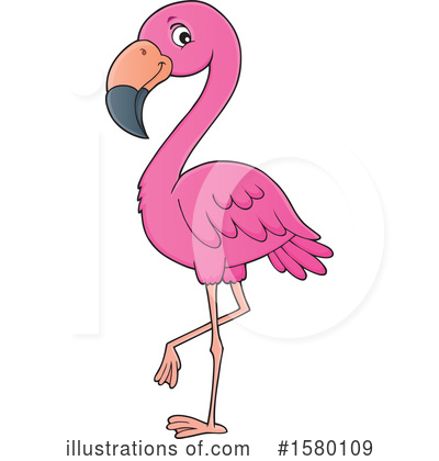 Pink Flamingo Clipart #1580109 by visekart