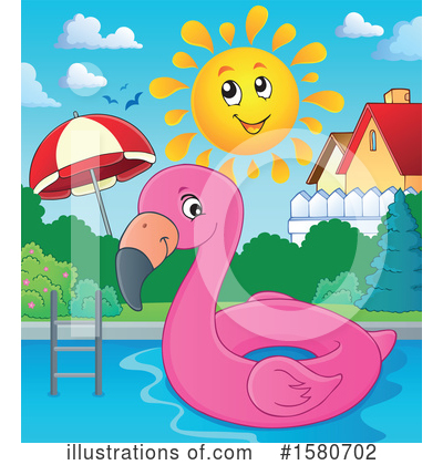 Royalty-Free (RF) Flamingo Clipart Illustration by visekart - Stock Sample #1580702