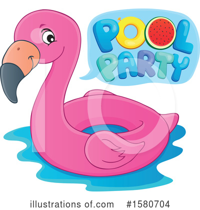 Royalty-Free (RF) Flamingo Clipart Illustration by visekart - Stock Sample #1580704