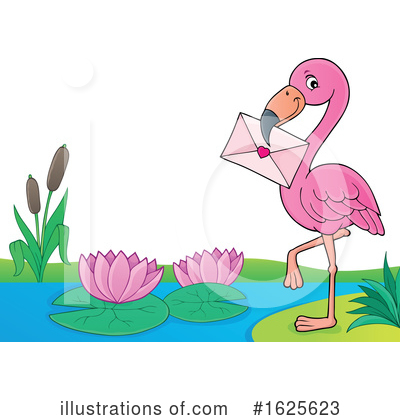 Royalty-Free (RF) Flamingo Clipart Illustration by visekart - Stock Sample #1625623