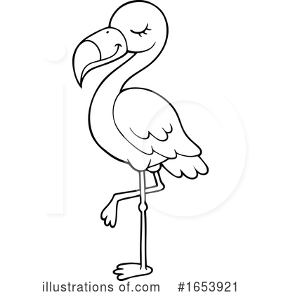 Royalty-Free (RF) Flamingo Clipart Illustration by visekart - Stock Sample #1653921