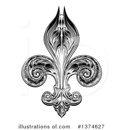 Royalty-Free (RF) Fleur De Lis Clipart Illustration by AtStockIllustration - Stock Sample #1374627