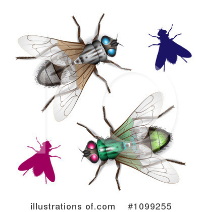 Royalty-Free (RF) Flies Clipart Illustration by merlinul - Stock Sample #1099255