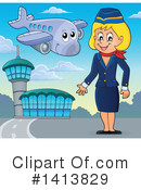 Flight Attendant Clipart #1413829 by visekart