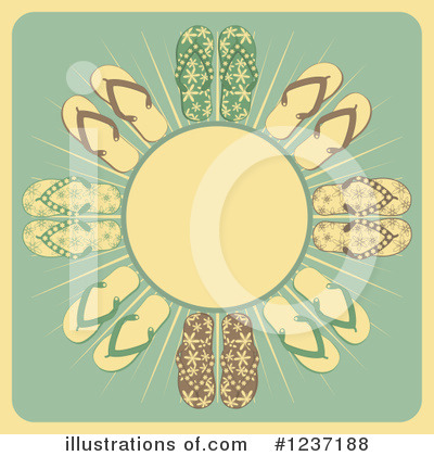 Royalty-Free (RF) Flip Flops Clipart Illustration by elaineitalia - Stock Sample #1237188