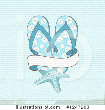 Royalty-Free (RF) Flip Flops Clipart Illustration by elaineitalia - Stock Sample #1247203