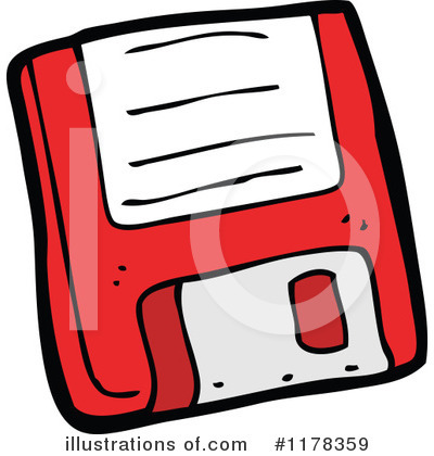 Royalty-Free (RF) Floppy Disc Clipart Illustration by lineartestpilot - Stock Sample #1178359