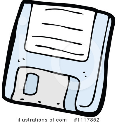Royalty-Free (RF) Floppy Disk Clipart Illustration by lineartestpilot - Stock Sample #1117852