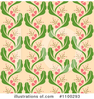 Royalty-Free (RF) Floral Background Clipart Illustration by Cherie Reve - Stock Sample #1100293