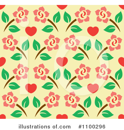Royalty-Free (RF) Floral Background Clipart Illustration by Cherie Reve - Stock Sample #1100296
