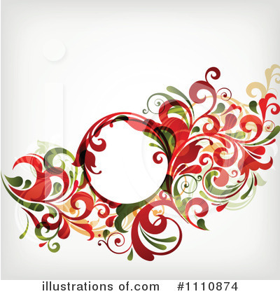 Royalty-Free (RF) Floral Background Clipart Illustration by OnFocusMedia - Stock Sample #1110874
