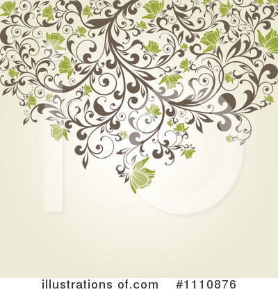 Royalty-Free (RF) Floral Background Clipart Illustration by OnFocusMedia - Stock Sample #1110876