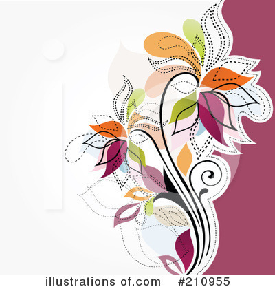 Royalty-Free (RF) Floral Background Clipart Illustration by OnFocusMedia - Stock Sample #210955