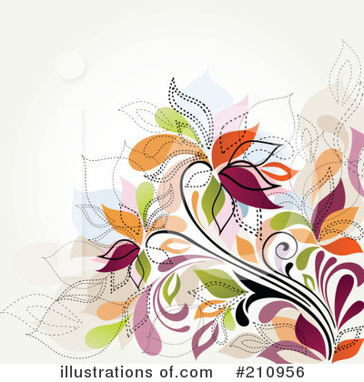 Royalty-Free (RF) Floral Background Clipart Illustration by OnFocusMedia - Stock Sample #210956