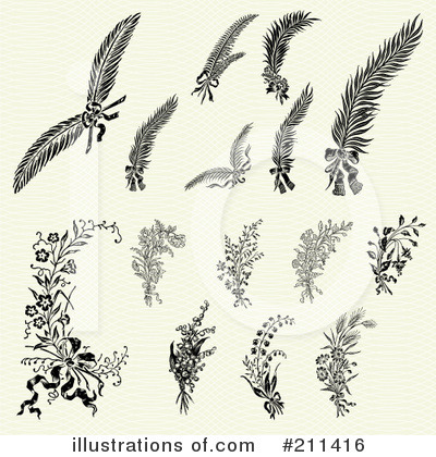 Royalty-Free (RF) Floral Background Clipart Illustration by BestVector - Stock Sample #211416