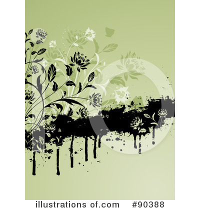 Royalty-Free (RF) Floral Background Clipart Illustration by KJ Pargeter - Stock Sample #90388