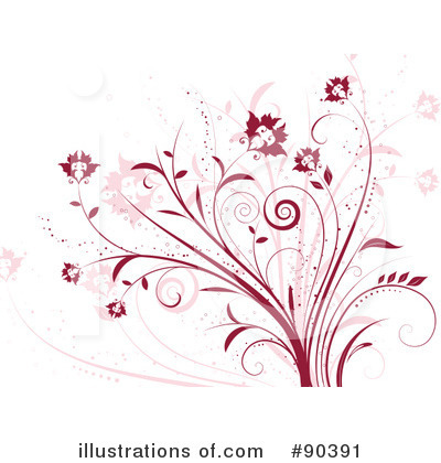 Royalty-Free (RF) Floral Background Clipart Illustration by KJ Pargeter - Stock Sample #90391