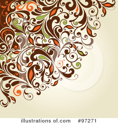 Royalty-Free (RF) Floral Background Clipart Illustration by OnFocusMedia - Stock Sample #97271