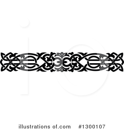 Royalty-Free (RF) Floral Border Clipart Illustration by Vector Tradition SM - Stock Sample #1300107