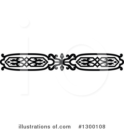 Royalty-Free (RF) Floral Border Clipart Illustration by Vector Tradition SM - Stock Sample #1300108