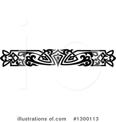 Royalty-Free (RF) Floral Border Clipart Illustration by Vector Tradition SM - Stock Sample #1300113